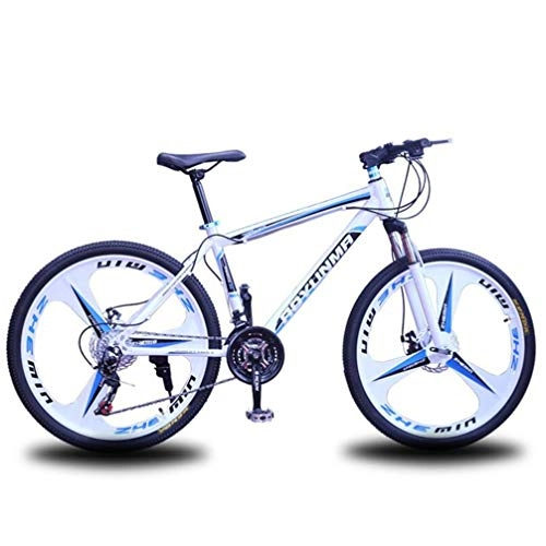 Mountain Bike : Tbagem-Yjr 20 Inches Wheels Mountain Bikes, Variable Speed City Road Bicycle Cycling Unisex (Color : Blue and white, Size : 21 Speed)