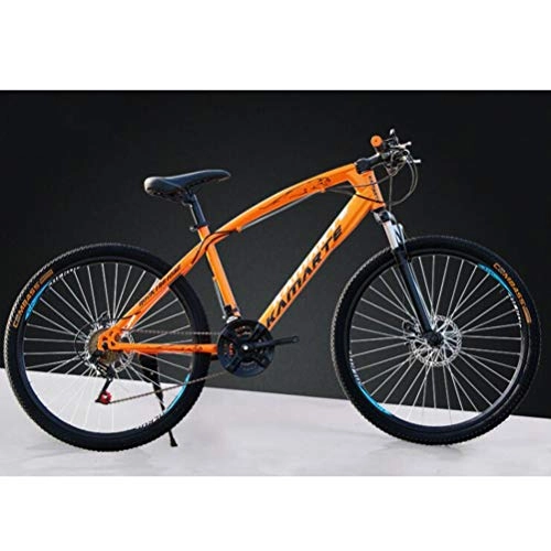 Mountain Bike : Tbagem-Yjr 24 Inch Variable Speed Double Disc Brake Hardtail Mountain Bikes, Commuter City Hardtail Bicycle (Color : Orange, Size : 24 speed)