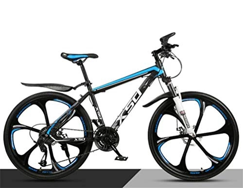 Mountain Bike : Tbagem-Yjr 26 Inch Dual Suspension Riding Damping Mountain Bike, Mens MTB Bicycle For Adult (Color : Black blue, Size : 24 speed)