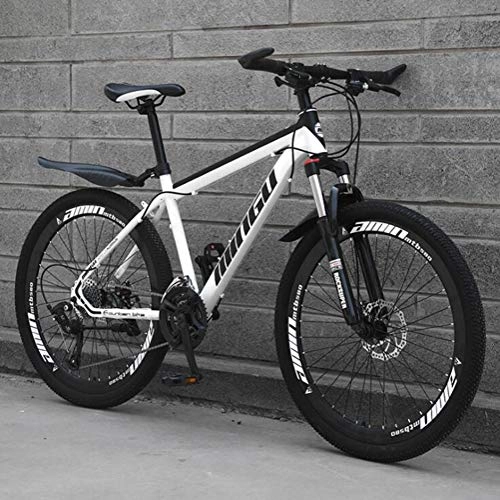 Mountain Bike : Tbagem-Yjr 26 Inch Mountain Bike Adult Men And Women Variable Speed City Road Bicycle (Color : White, Size : 27 Speed)