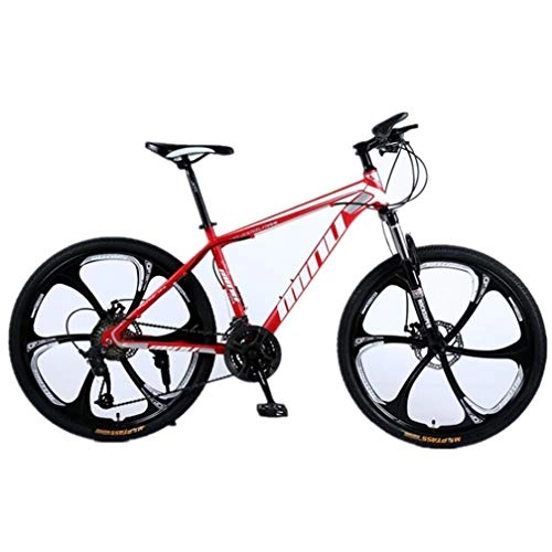 Mountain Bike : Tbagem-Yjr 26 Inch Sports Leisure Mountain Bikes, 26 Speed Mens' Cycling Bicycle (Color : Red white)