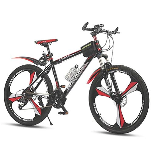 Mountain Bike : Tbagem-Yjr 27 Speed Mountain Bike, High Carbon Steel Body City Road Cycling Bicycle 26 Inch Wheel (Color : Red)