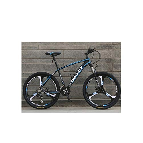 Mountain Bike : Tbagem-Yjr Dual Suspension Hard Mountain Bikes, Aluminum Alloy Freestyle City Road Bicycle (Color : Blue, Size : 24 speed)