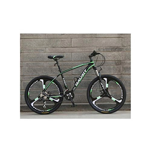 Mountain Bike : Tbagem-Yjr Dual Suspension Hard Mountain Bikes, Aluminum Alloy Freestyle City Road Bicycle (Color : Green, Size : 27 speed)