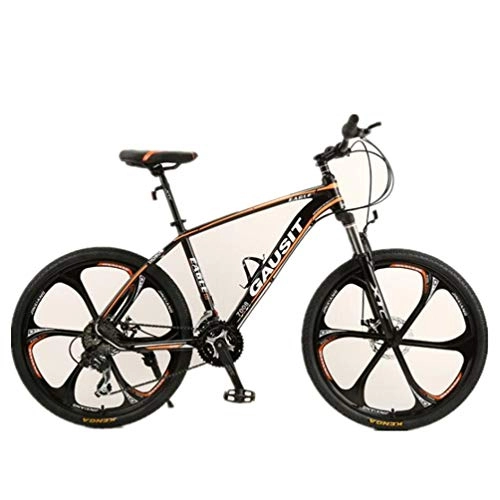 Mountain Bike : Tbagem-Yjr Hard Mountain Bike, 30 Speed Boy Ravine Bike 26 Inch Wheel Freestyle City Road Bicycle (Color : Orange)