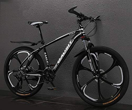 Mountain Bike : Tbagem-Yjr Hardtail Mountain Bikes For Men And Women, 26 Inch City Road Bicycle Bike Adult (Color : Black white, Size : 27 speed)