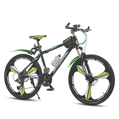 Mountain Bike : Tbagem-Yjr Mountain Bike 26 Inch Wheels Dual Disc Brake Variable Speed Adult Bicycle (Color : Green, Size : 27 speed)