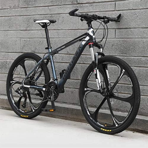 Mountain Bike : Tbagem-Yjr Mountain Bike For Adults 26 Inch City Road Bicycle, Mens MTB Sports Leisure (Color : Black ash, Size : 24 speed)