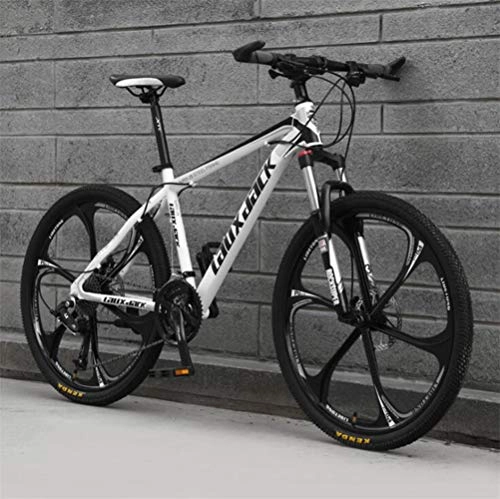 Mountain Bike : Tbagem-Yjr Mountain Bike For Adults 26 Inch City Road Bicycle, Mens MTB Sports Leisure (Color : White black, Size : 30 speed)
