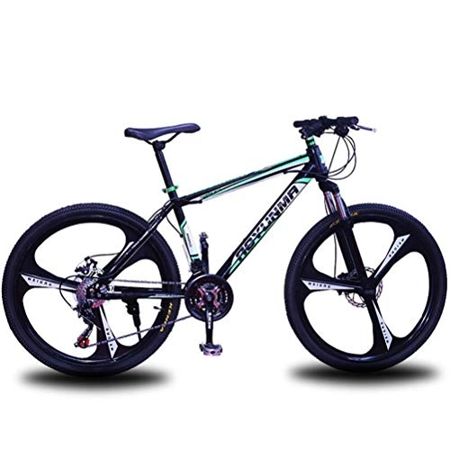 Mountain Bike : Tbagem-Yjr Mountain Bikes, Variable Speed City Road Bicycle Sports Leisure Unisex Adult (Color : Black green, Size : 21 Speed)