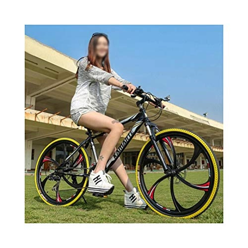 Mountain Bike : Tbagem-Yjr Unisex Bicycle 26 Inch, 21 Speed Commuter City Hardtail Bike Dual Disc Brakes (Color : D)