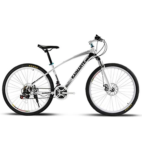 Mountain Bike : Tbagem-Yjr Unisex Commuter City Hardtail Bike 24 Inch Wheel City Road Bicycle Mens MTB (Color : White, Size : 24 speed)