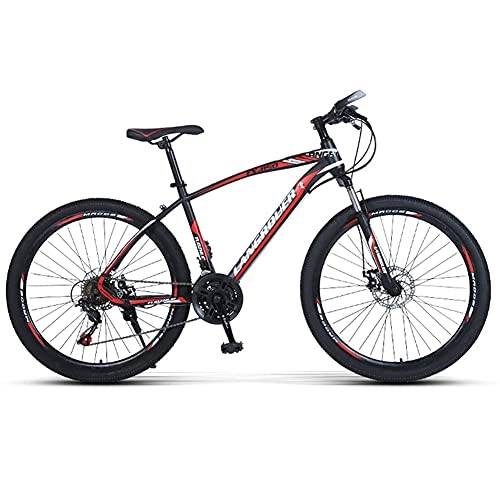 Mountain Bike : TBNB 24inch Mountain Bike for Youth / Adults, Lightweight Mountain Bicycles for Men and Women, Disc Brakes and Suspension Forks, 21-30 Speeds (Red 24inch / 21Speed)
