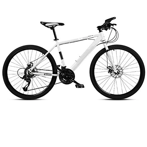 Mountain Bike : THENAGD 26 Inch Men's and Women's Student Super Road Adult Shock Absorber Mountain Bike New 21speed White