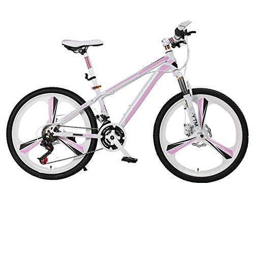 Mountain Bike : THENAGD Mountain Bike Bicycle Adult Female Student 24 Inch 24 Variable Speed Aluminum Alloy Double Disc Brake One Wheel Bicycle 24