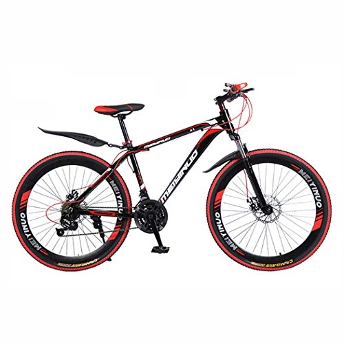 Mountain Bike : Tochange 26 Inch Mountain Bike, Aluminum Alloy Frame Off-Road Bike, with Aluminum Pedals And Rubber Grip, Double Disc Brake Hard Tail Mountain Bike, A, 21 speed