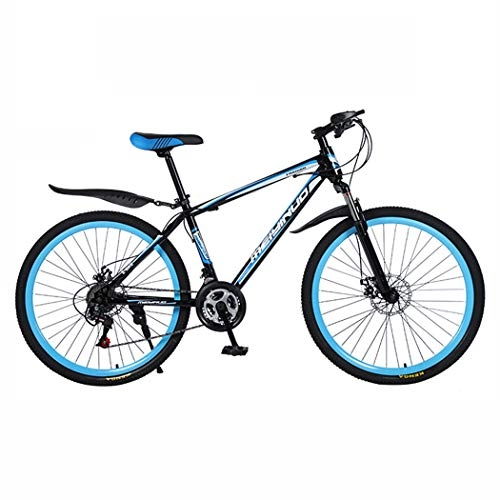 Mountain Bike : Tochange Mountain Bike, 26 Inch Wheels Hard Tail Bike with PVC And All Aluminum Pedals And Rubber Grip, High Carbon Steel And Aluminum Alloy Frame, Double Disc Brake, B, 27 speed
