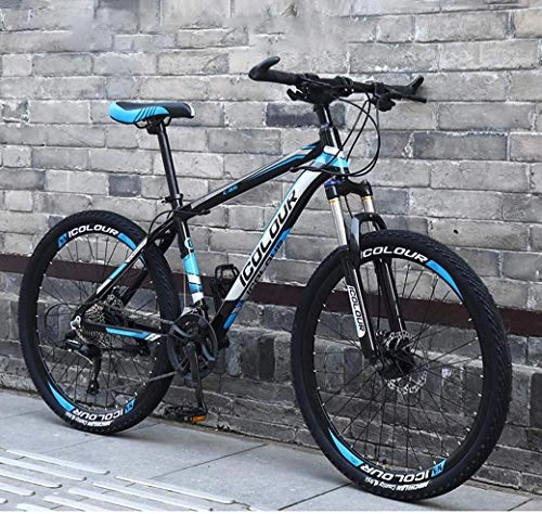Mountain Bike : Tokyia Outdoor sports 26" 24Speed Mountain Bike for Adult, Lightweight Aluminum Full Suspension Frame, Suspension Fork, Disc Brake bicycle (Color : B1)