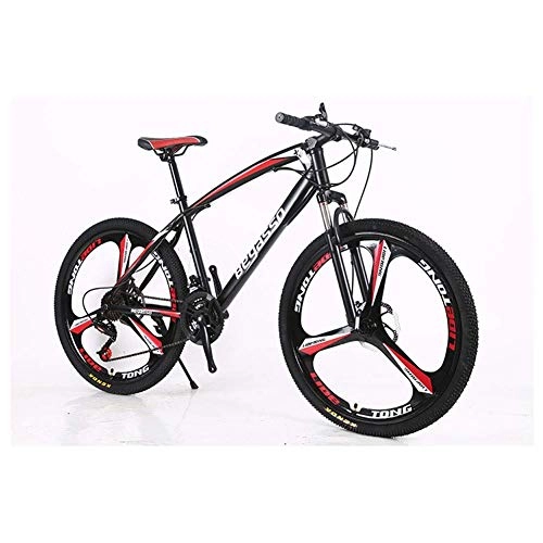Mountain Bike : Tokyia Outdoor sports 26" Mountain Bicycle with Suspension Fork 2130 Speeds Mountain Bike with Disc Brake, Lightweight HighCarbon Steel Frame bicycle (Color : Black)