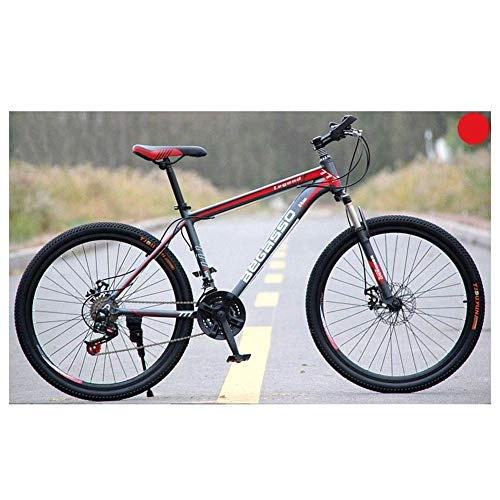 Mountain Bike : Tokyia Outdoor sports 26" Mountain Bike Unisex 2130 Speeds Mountain Bike, HighCarbon Steel Frame, Trigger Shift bicycle (Color : Red)