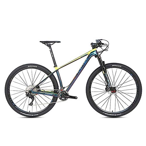 Mountain Bike : Tokyia Outdoor sports Carbon fiber mountain bike, XT27.5 inch 29 inch 22 speed 33 speed double disc brake adult men and women cross country mountaineering bicycle outdoor riding bicycle (Color : B)