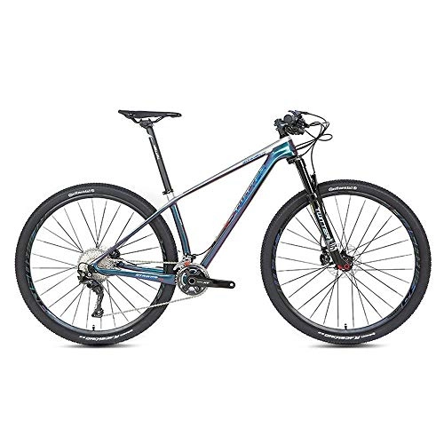 Mountain Bike : Tokyia Outdoor sports Carbon fiber mountain bike, XT27.5 inch 29 inch 22 speed 33 speed double disc brake adult men and women cross country mountaineering bicycle outdoor riding bicycle (Color : C)