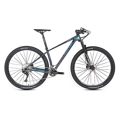 Mountain Bike : Tokyia Outdoor sports Carbon fiber mountain bike, XT27.5 inch 29 inch 22 speed 33 speed double disc brake adult men and women cross country mountaineering bicycle outdoor riding bicycle (Color : D)
