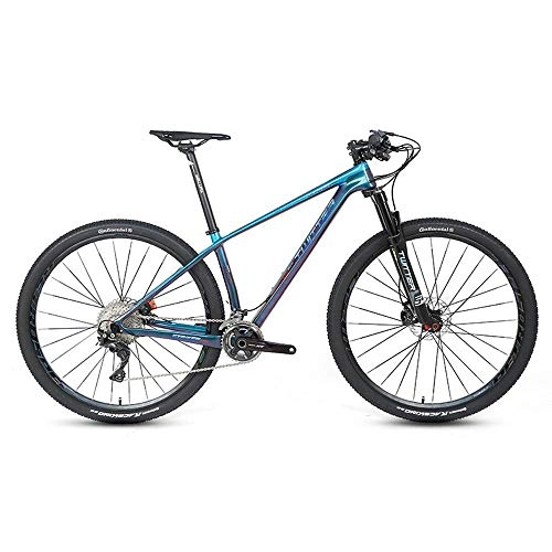 Mountain Bike : Tokyia Outdoor sports Carbon fiber mountain bike, XT27.5 inch 29 inch 22 speed 33 speed double disc brake adult men and women cross country mountaineering bicycle outdoor riding bicycle (Color : E)