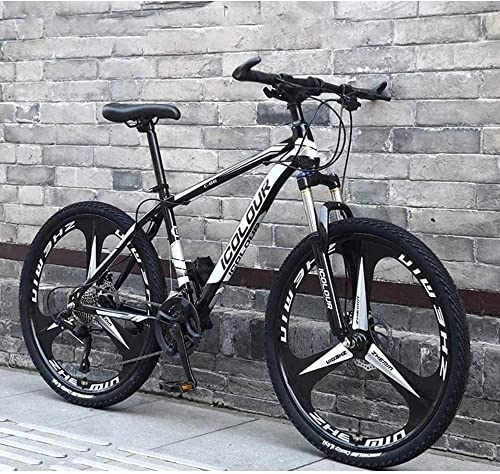 Mountain Bike : TONATO Adult Mountain Bike 26 Inches, Lightweight Aluminum Full-Spring Frame, Suspension Fork, Disc Brake, B, 27speed