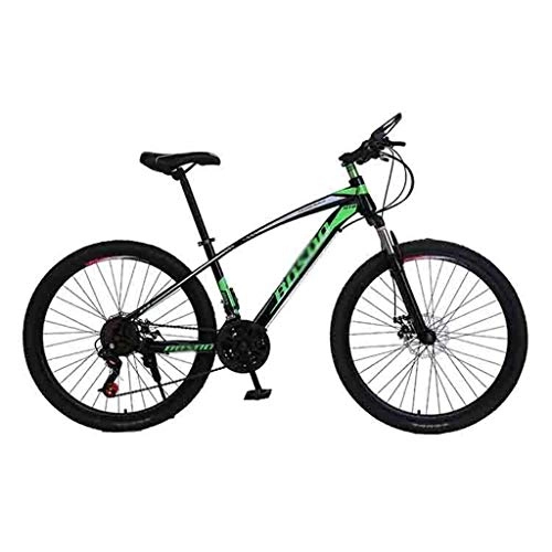 Mountain Bike : TOOLS Off-road Bike Bicycle Mountain Bike Adult MTB Light Road Bicycles For Men And Women 26In Wheels Adjustable 21 Speed Double Disc Brake (Color : Green, Size : 21 speed)