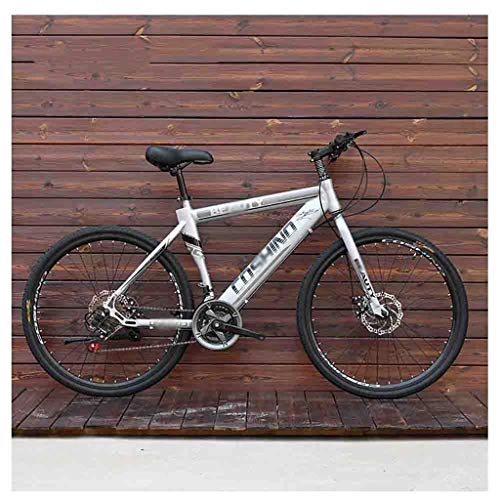 Mountain Bike : TOOLS Off-road Bike Bicycles Mountain Bike adult Men's MTB Road Bicycle For Womens 24 Inch Wheels Adjustable Double Disc Brake (Color : Gray, Size : 24 Speed)