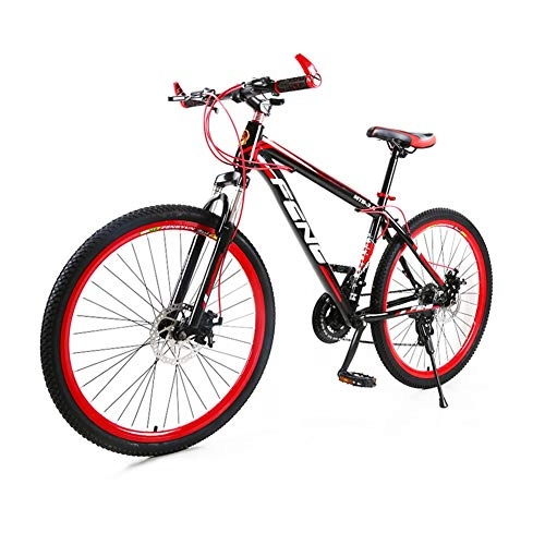 Mountain Bike : TOOLS Off-road Bike Mountain Bike Adult Bicycle Road Men's MTB Bikes 24 Speed Wheels For Womens teens (Color : Red, Size : 26in)