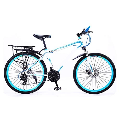 Mountain Bike : TOOLS Off-road Bike Mountain Bike Adult Road Bicycle Men's MTB Bikes 24 Speed Wheels For Womens teens (Color : White, Size : 24in)