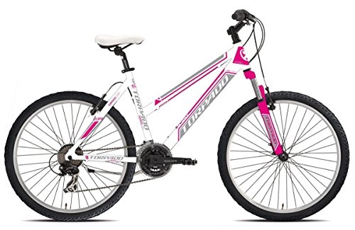 Mountain Bike : TORPADO Bike MTB Women Storm 26"Alu 3x 7V Women Size 38White Fuchsia (MTB)