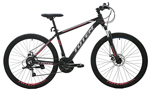 Mountain Bike : Totem Y Unisex's Totem Lightweight Mountain Bike Alloy Frame, Black, 27.5