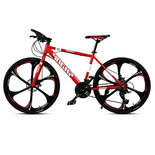 Mountain Bike : TRGCJGH Adult Mountain Bike, High Carbon Steel Outroad Bicycles, 21-Speed Bicycle Full Suspension MTB ​​Gears Dual Disc Brakes Mountain Bicycle, A-24speed