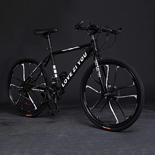 Mountain Bike : TRGCJGH Adult Mountain Bike, High Carbon Steel Outroad Bicycles, 21-Speed Bicycle Full Suspension MTB ​​Gears Dual Disc Brakes Mountain Bicycle, C-26inch24speed