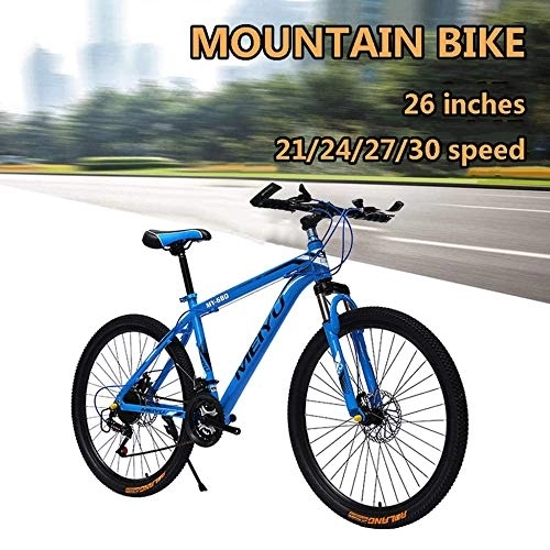 Mountain Bike : TRGCJGH Mountain Bike 26 Inch, Aluminum Alloy Hardtail Mountain Bikes, Mountain Bicycle With Front Suspension Adjustable Seat, 21 / 24 / 27 / 30 Speed, A-27speed