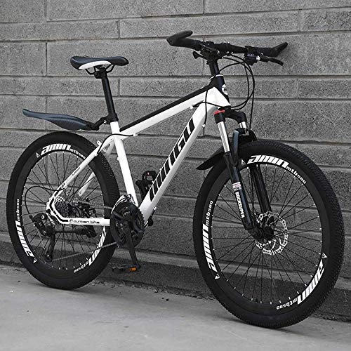 Mountain Bike : TRGCJGH Mountain Bike 26 Inches, Double Disc Brake Frame Bicycle Hardtail With Adjustable Seat, Country Men's Mountain Bikes 21 / 24 / 27 / 30 Speed, B-30speed