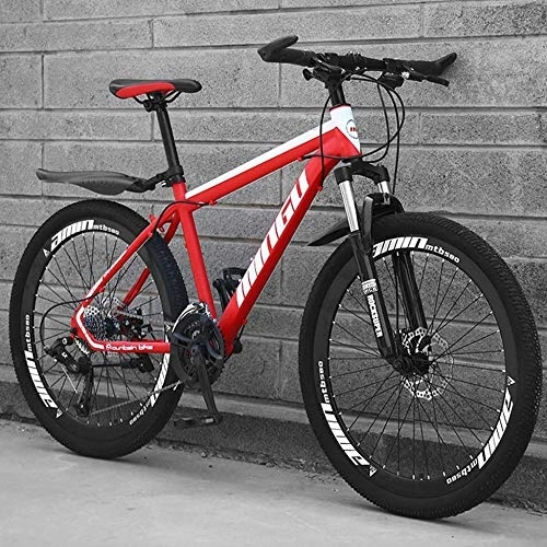 Mountain Bike : TRGCJGH Mountain Bike 26 Inches, Double Disc Brake Frame Bicycle Hardtail With Adjustable Seat, Country Men's Mountain Bikes 21 / 24 / 27 / 30 Speed, C-27speed