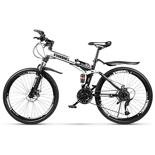 Mountain Bike : TRGCJGH Mountain Bikes 26 Inches, Carbon Steel Mountain Bike 21-30 Speed Bicycle Full Suspension MTB Spokes Wheel, B-27speed