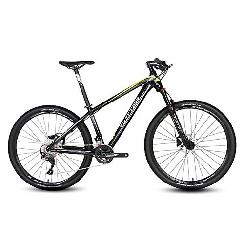 Mountain Bike : TTW Adults Mountain Bike 22 Speed Shock Absorber Off-road Bicycles with Suspension Fork and Disc Brake, Aluminum alloy Bike Cycling 26 / 27.5Inch, Black2, 26 * 17
