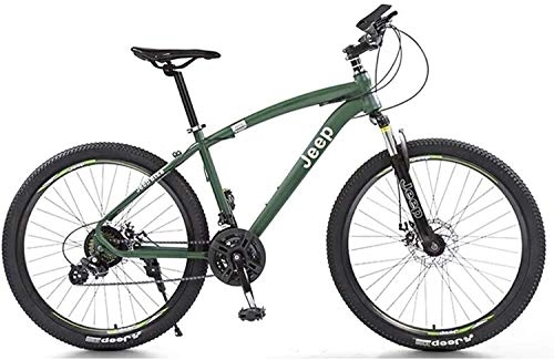 Mountain Bike : TTZY 24" 26" Mountain Bicycle, 24 / 27 Speed Mountain Bike Adult Double Disc Brake Speed Bicycle 6-11, Green, 26 inch 24 Speed SHIYUE (Color : Green, Size : 26 inch 24 speed)
