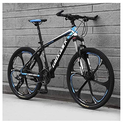 Mountain Bike : TYXTYX Outdoor sports 21 Speed Mountain Bike 26 Inches 6-Spoke Wheel Front Suspension Dual Disc Brake MTB Bicycle, Black