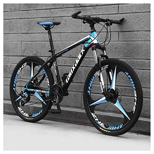 Mountain Bike : TYXTYX Outdoor sports Mountain Bike 26 Inches, 3 Spoke Wheels with Dual Disc Brakes, Front Suspension Folding Bike 27 Speed MTB Bicycle, Black