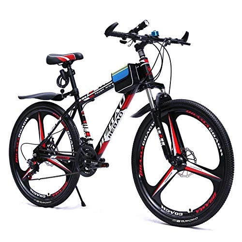 Mountain Bike : UR MAX BEAUTY 24 Inches 26 Inch Mountain Bikes, Men's Dual Disc Brake Hardtail Mountain Bike, High-Carbon Steel Frame, 21 Speed, 3 Spoke, c, 26 inches