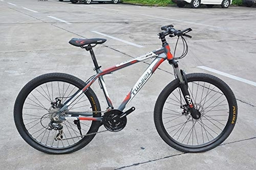 Mountain Bike : UR MAX BEAUTY Dual Disc Brakes Shock Speed Mountain Bike Bicycle 26 inch (24 Speed), a