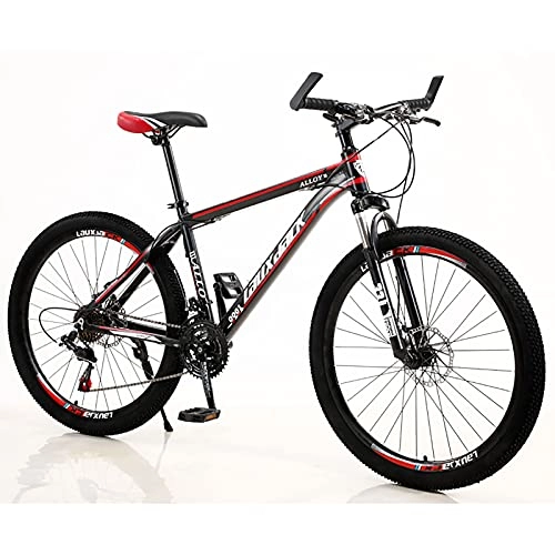 Mountain Bike : UYHF Adult Mountain Bike, 26-Inch Wheels, Mens, Womens Kids Dual Suspension Aluminium Alloy, 21 / 24 / 27 Speed, Disc Brakes D- 27 speed