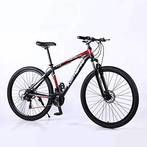 Mountain Bike : VANYA Adult Mountain Bike Aluminum Alloy 29 Inch Double Disc Brake 24 Speed Shock Absorption Commuting Bike, Black