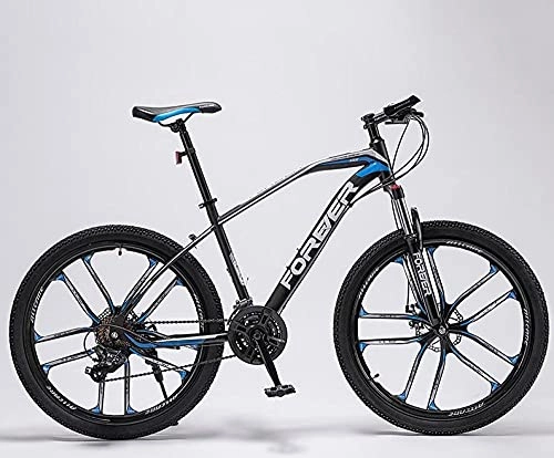 Mountain Bike : Variable Speed Mountain Bike, Male Wild, Adult Women'S Cross-Country, Bicycle Adult-Top With [Ten Knife Wheel] Black Blue_24 Speed 27.5 Inches，Bike Bicycles For Travel, Commuting, Trunk